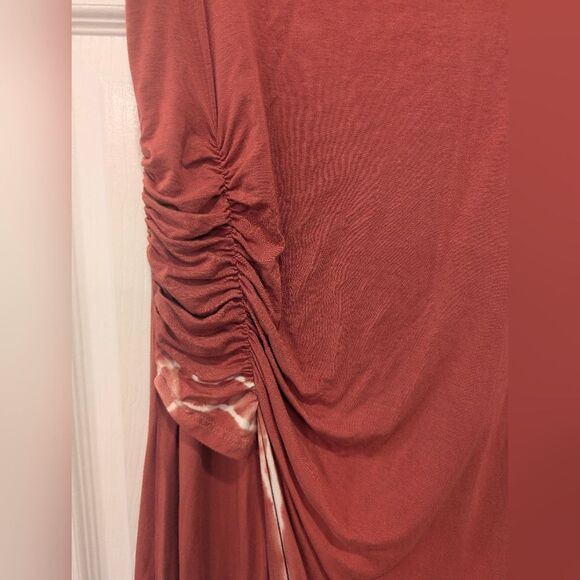 Seven 7 sleeveless maxi dress tie-dye cascade hem Stretch Boho Sleeveless Size L - Picture 4 of 7